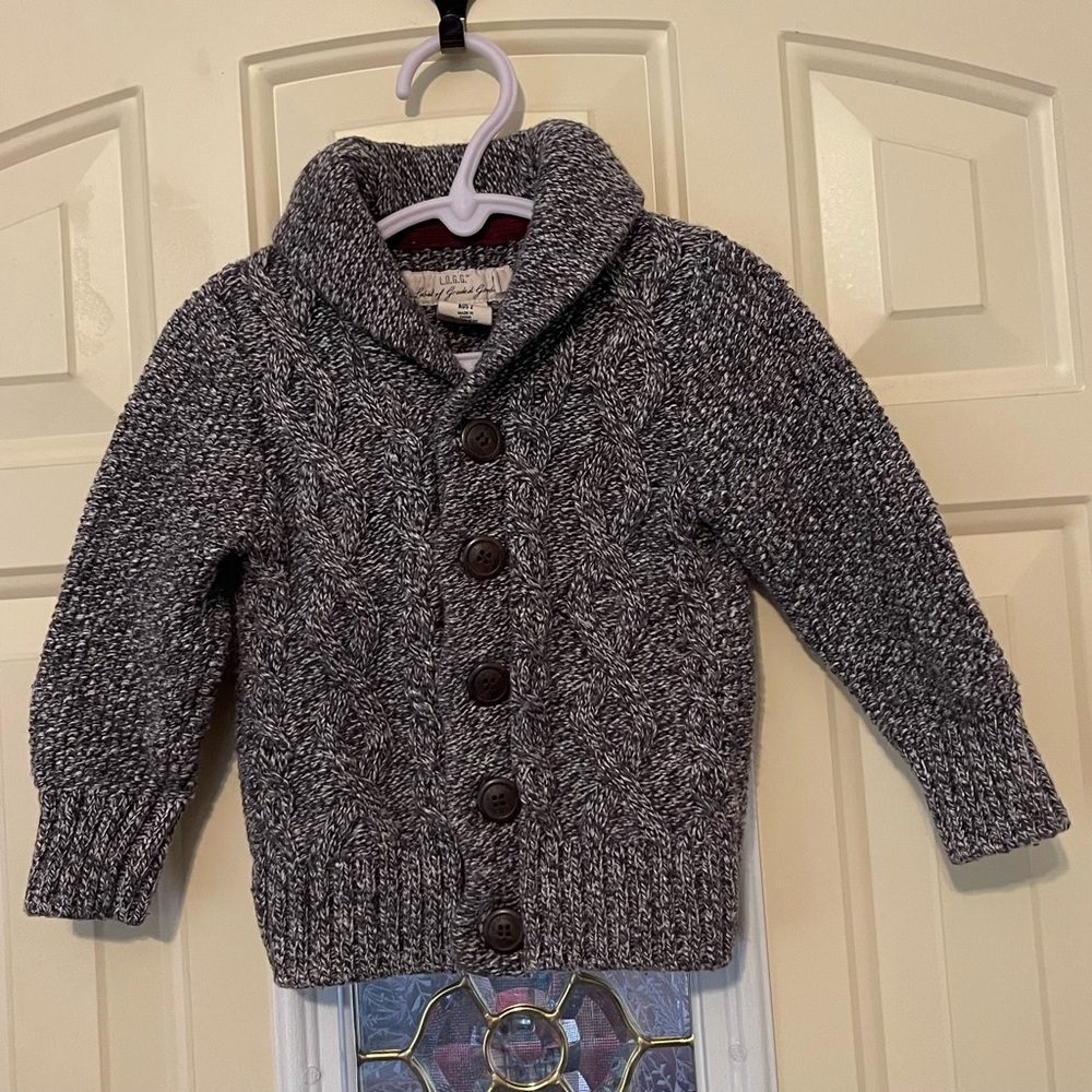 Stylish Black & White Knit Kids Sweater